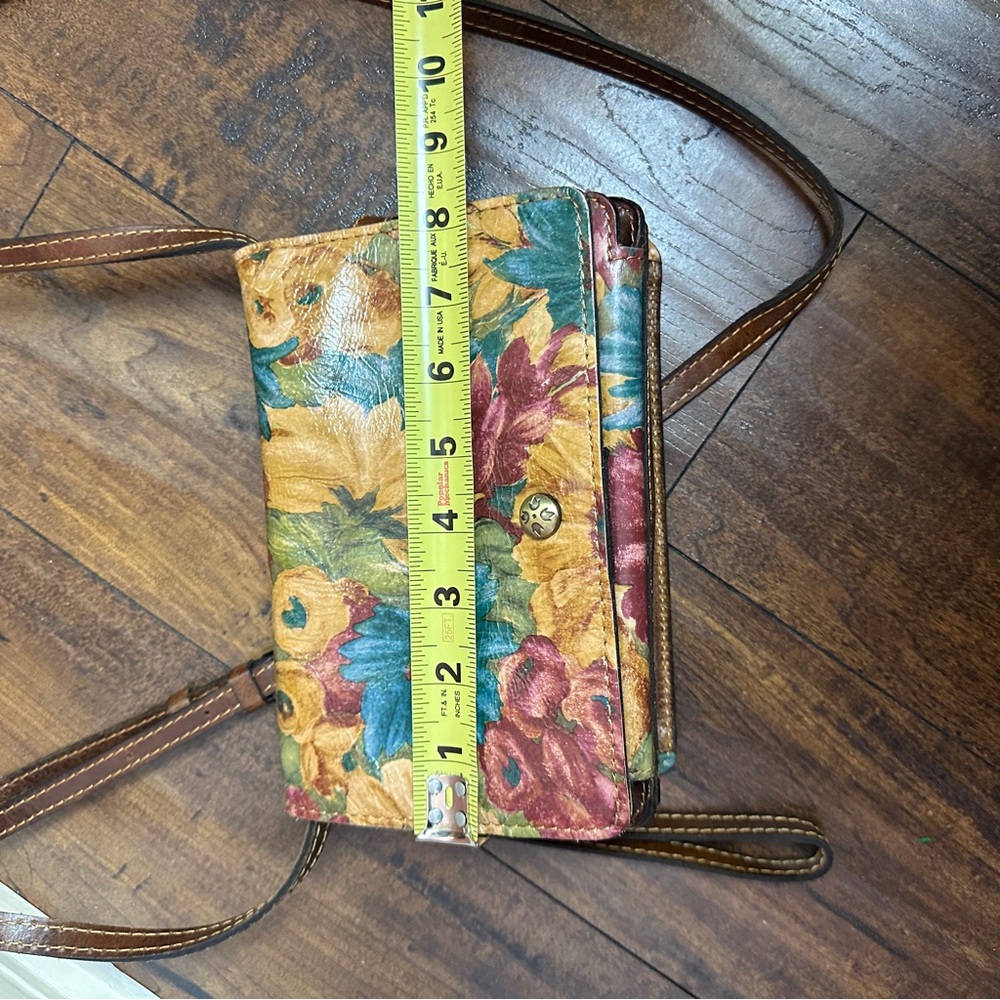 Patricia Nash Leather Floral Design Spring Multi Organizer Crossbody - Picture 11 of 12